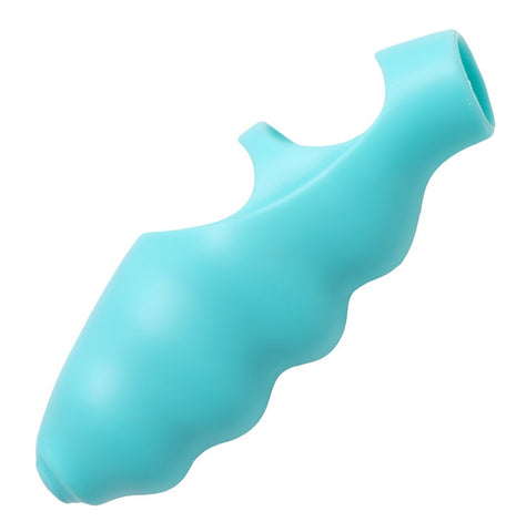 Ripples Finger Bang-Her Teal Vibrator Discreet Adult Toy Blue BULLETS