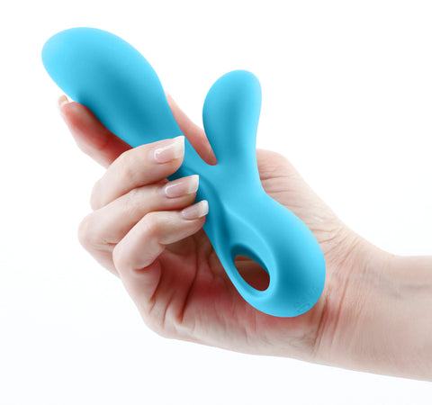 Revel Galaxy Blue Silicone Vibrator with 10 Vibration Modes VIBRATORS-RABBIT