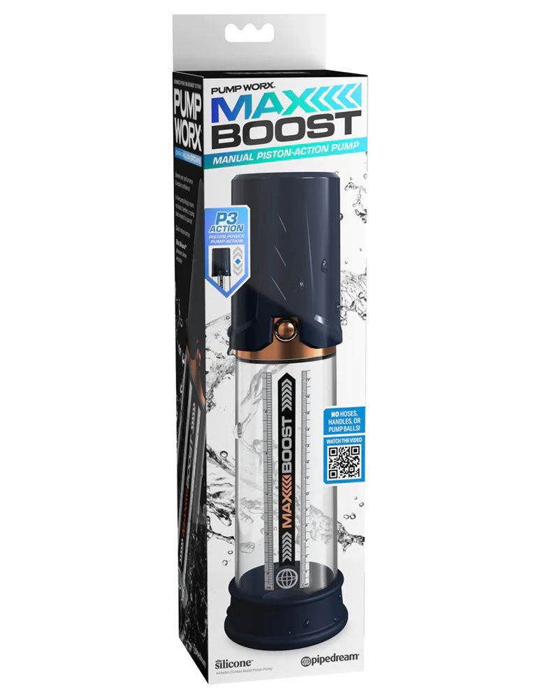 Pump Worx Max Boost Penis Pump in Blue Blue > Pumps > Penis Pumps Electric