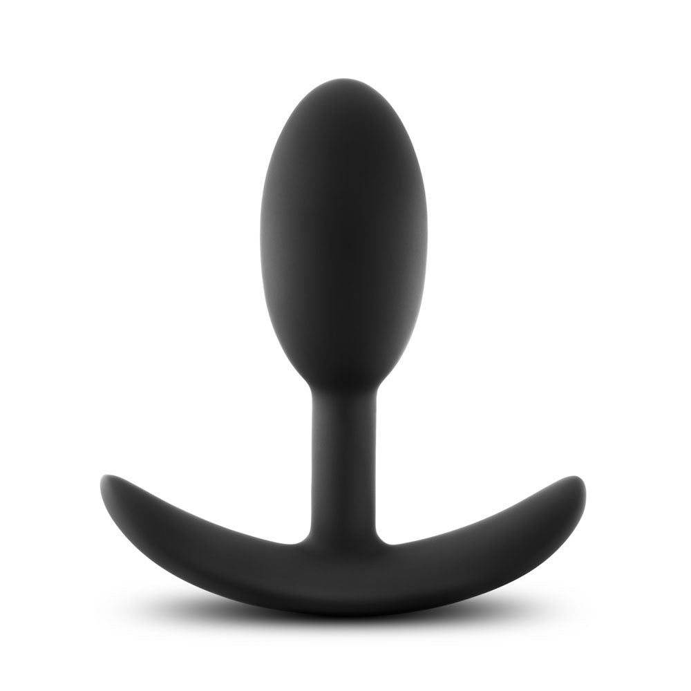 Luxe Wearable Vibra Slim Plug Small Black 3.5 Inch Length Black > Anal Range > Vibrating Butt Plugs