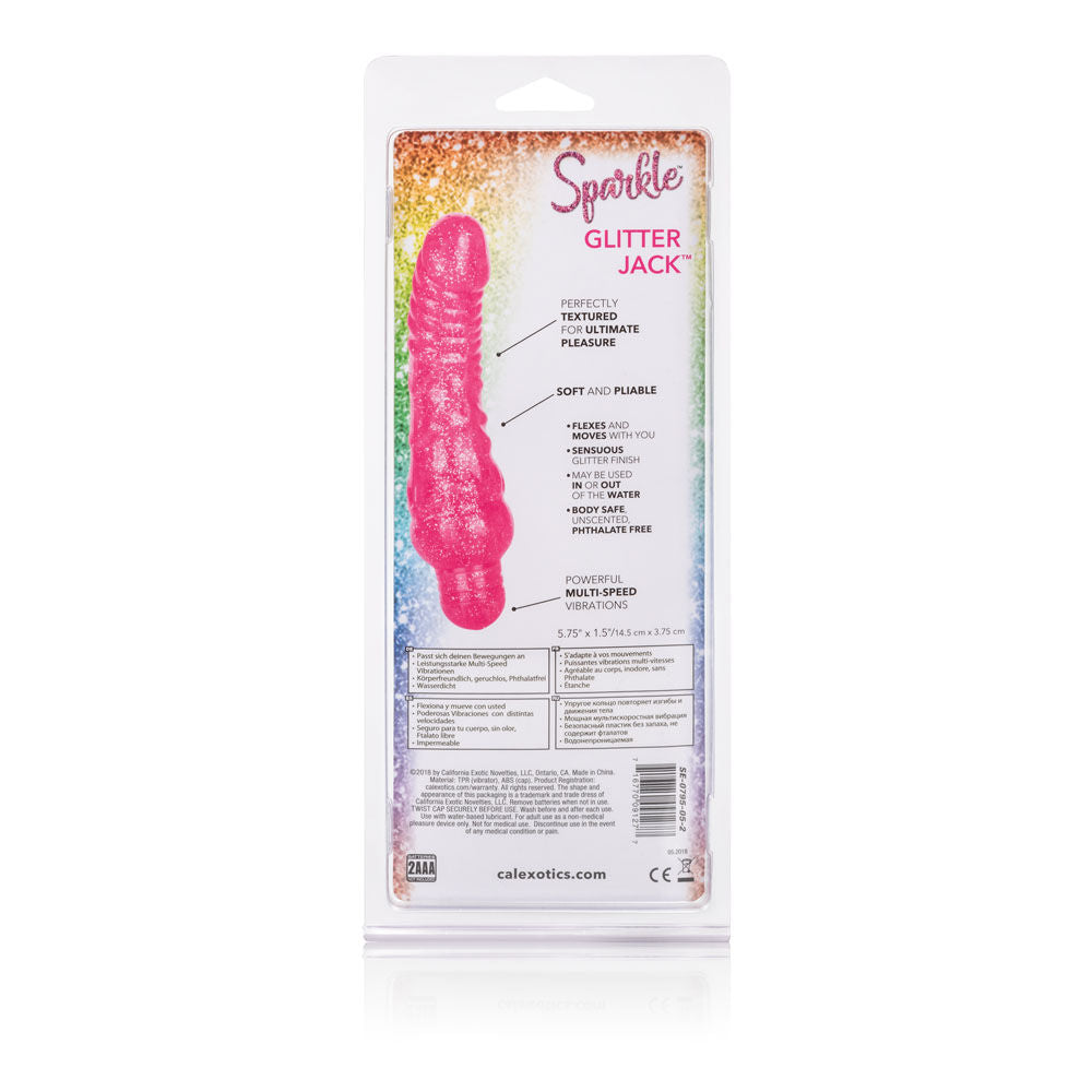 Sparkle Glitter Jack Blue Textured Vibrator with Multi-Speed Vibrators