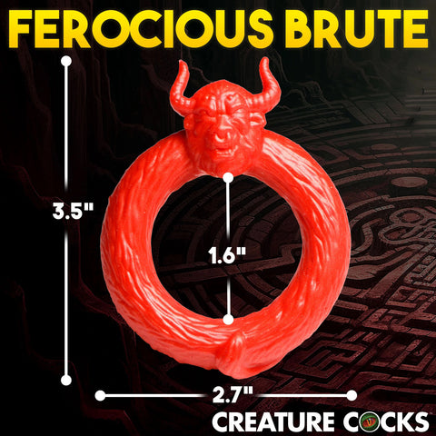 Beast Mode Silicone Cock Ring in Red for Adult Intimacy Use COCK RINGS