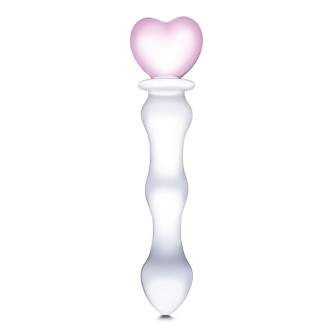 Glas Sweetheart (Pink) – Curved Glass Dildo 8 Inch DONGS Glass