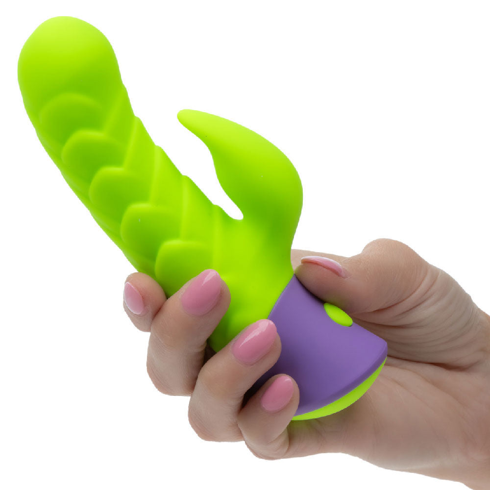 Rave Dragon G Vibrator Green Dual Pleasure Silicone Massager > Sex Toys For Ladies > G-Spot Vibrators