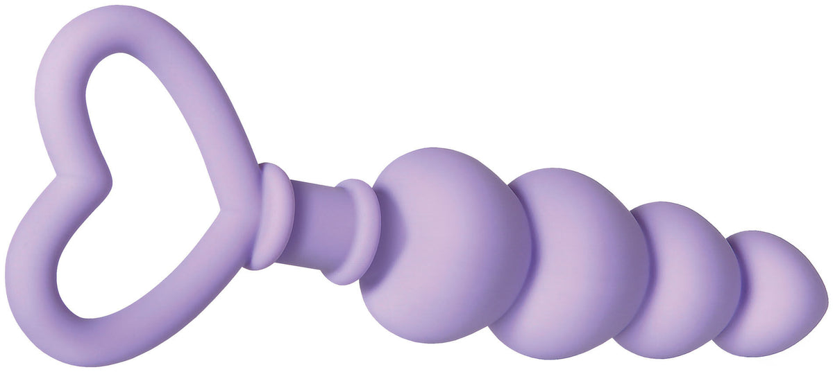 Sweet Treat Heart-Shaped Silicone Beads – 6.15" Flexible Graduated Butt Plug > Anal Range > Anal Beads