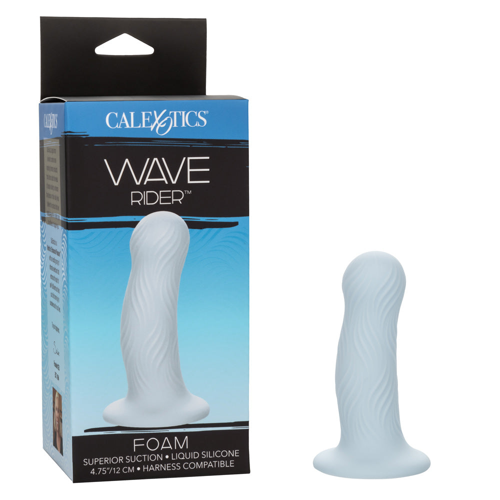 Wave Rider Blue Foam Probe with Wavy Texture for Pleasure Blue Dongs Neutral