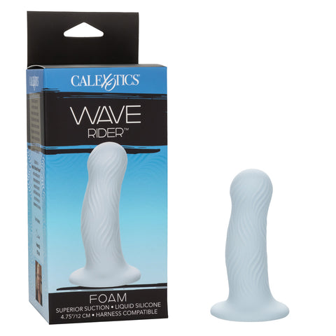 Wave Rider Blue Foam Probe with Wavy Texture for Pleasure Blue Dongs Neutral