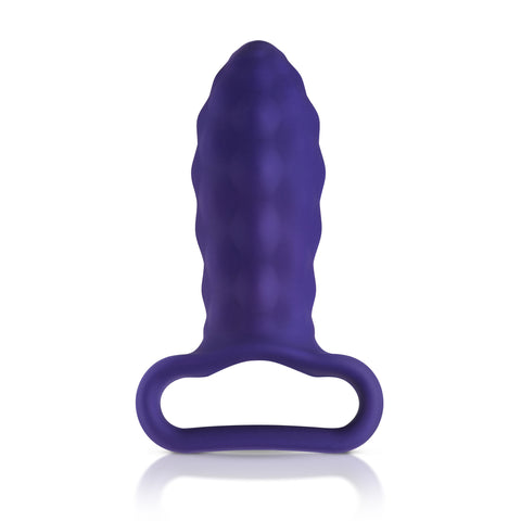 Versa P Sleeve Dark Purple Textured Silicone Sex Toy Sleeve Butt Plugs