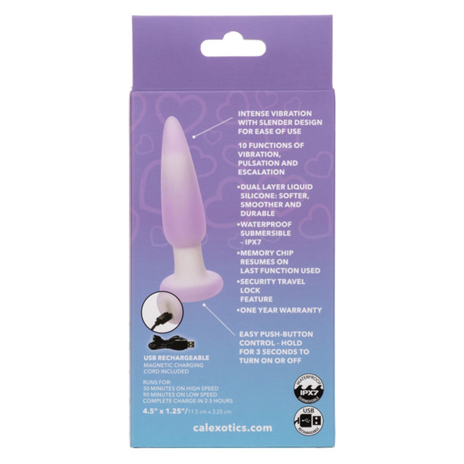 Lavender Haze Slender Probe Vibrator for Intimate Pleasure Butt Plugs - Vibrating