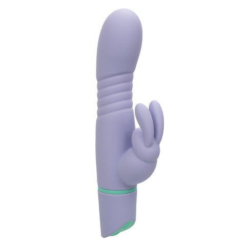 Love Bunny Thrusting Bunny Waterproof Silicone USB Rechargeable Vibrating Massager Lavender Purple VIBRATORS-RABBIT