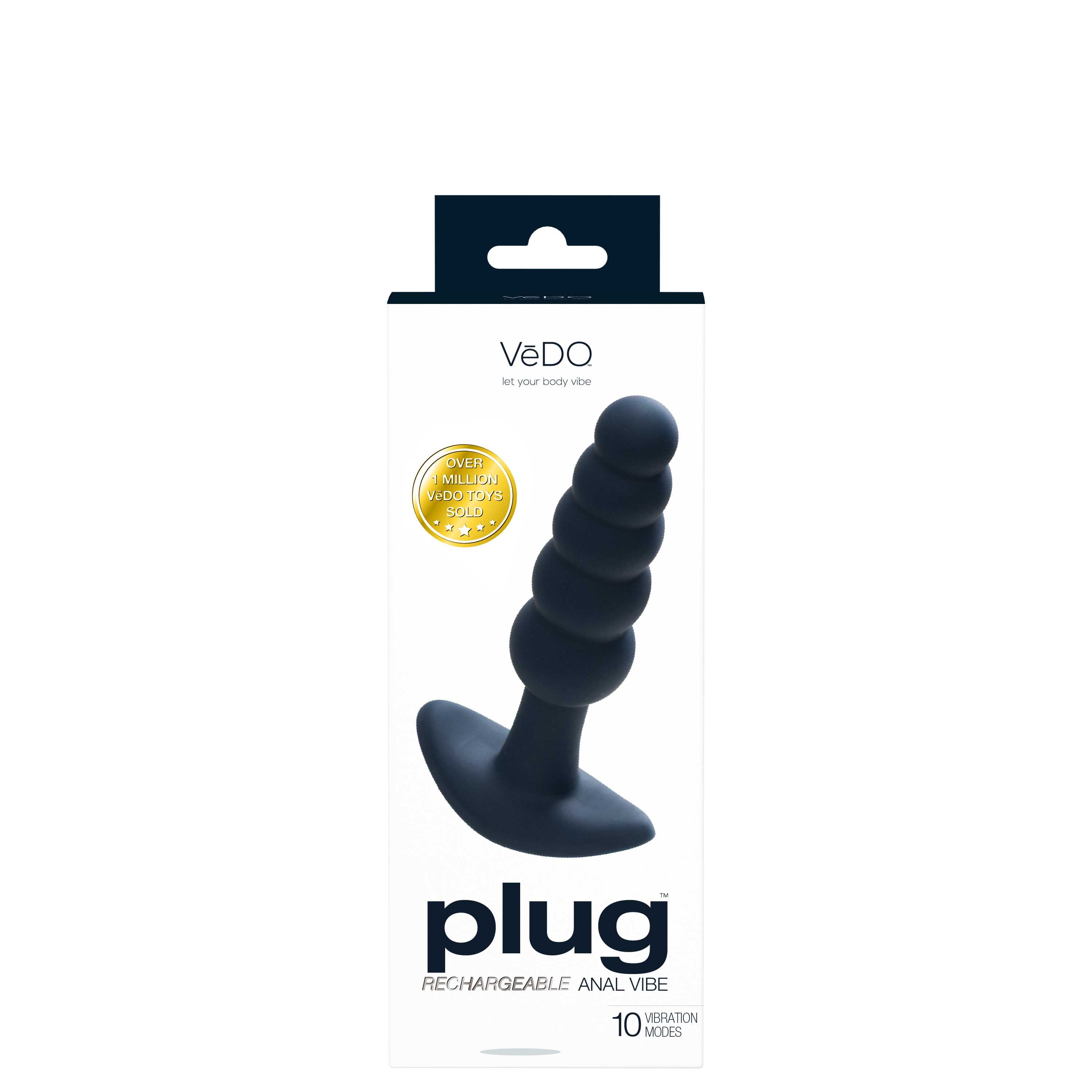 Plug Rechargeable Anal Vibe - Black Pearl Black Butt Plugs - Vibrating