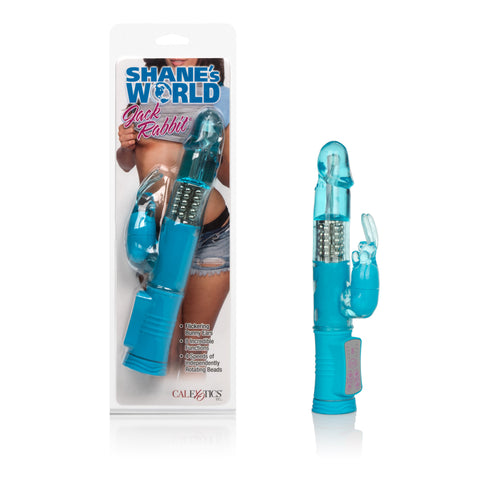 CalExotics Jack Rabbit Vibrator Blue With Rotating Beads VIBRATORS-RABBIT
