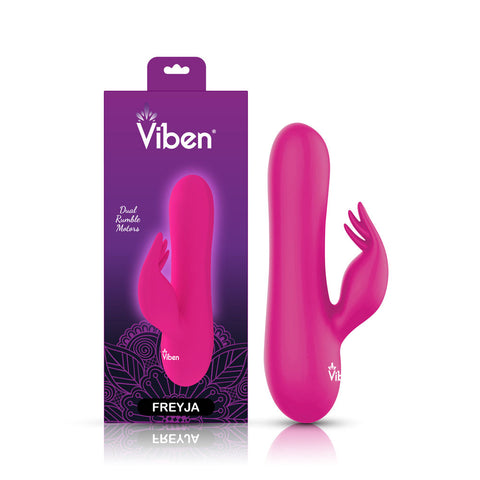 Freyja Mini Triple Ticklers Rabbit Vibe - Hot Pink VIBRATORS-RABBIT