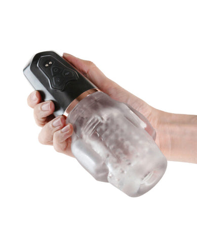 Renegade Avenger - Male Masturbator Rechargeable Black Strokers - Auto
