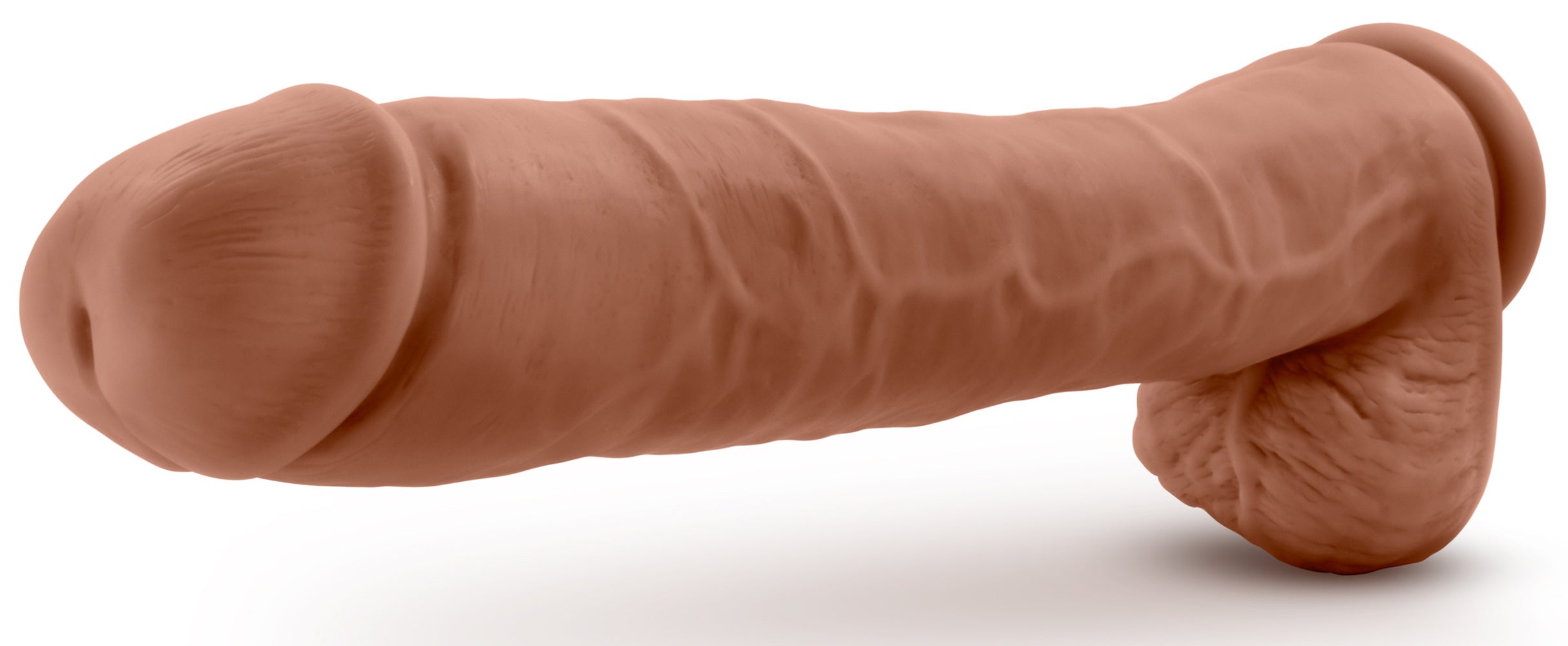 Au Naturel Daddy 14 Inch Mocha Dildo Soft Realistic Texture Dongs Realistic