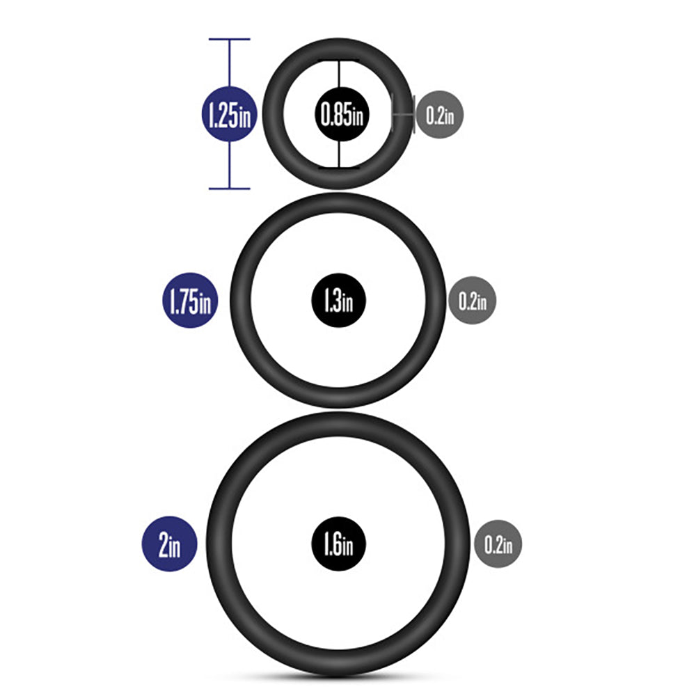Performance VS4 Pure Premium (Black) – Silicone Cock Rings Set > Cock Ring > Sets