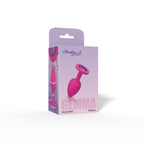 Cheeky Charms Gemma (Purple Gem Pink) – Small Silicone Butt Plug > Anal Range > Jewel Butt Plugs