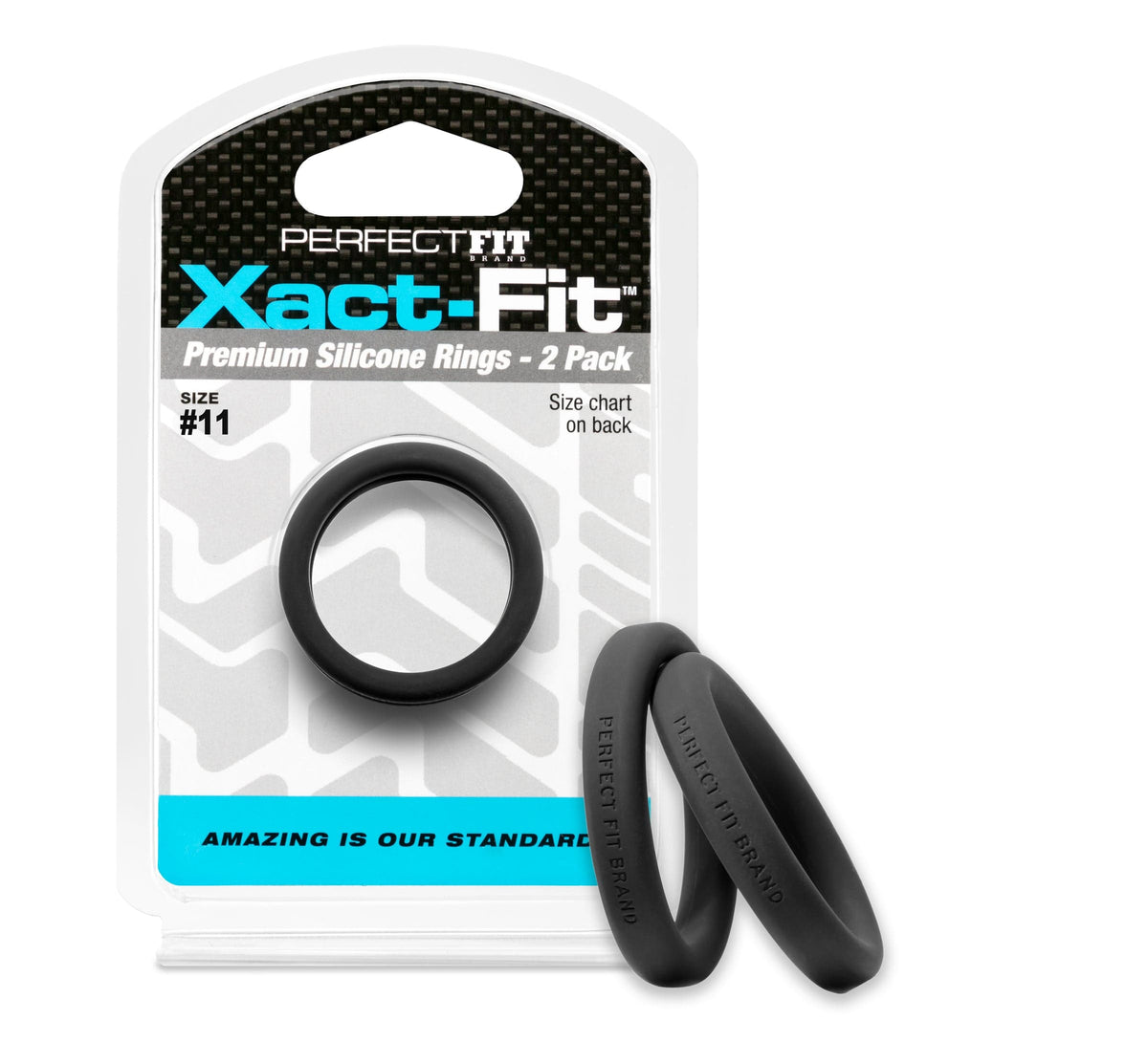 Xact Fit Number 11 Precision Ring Sizing Set 1.1 Inch 2 Pack > Cock Ring > Sets