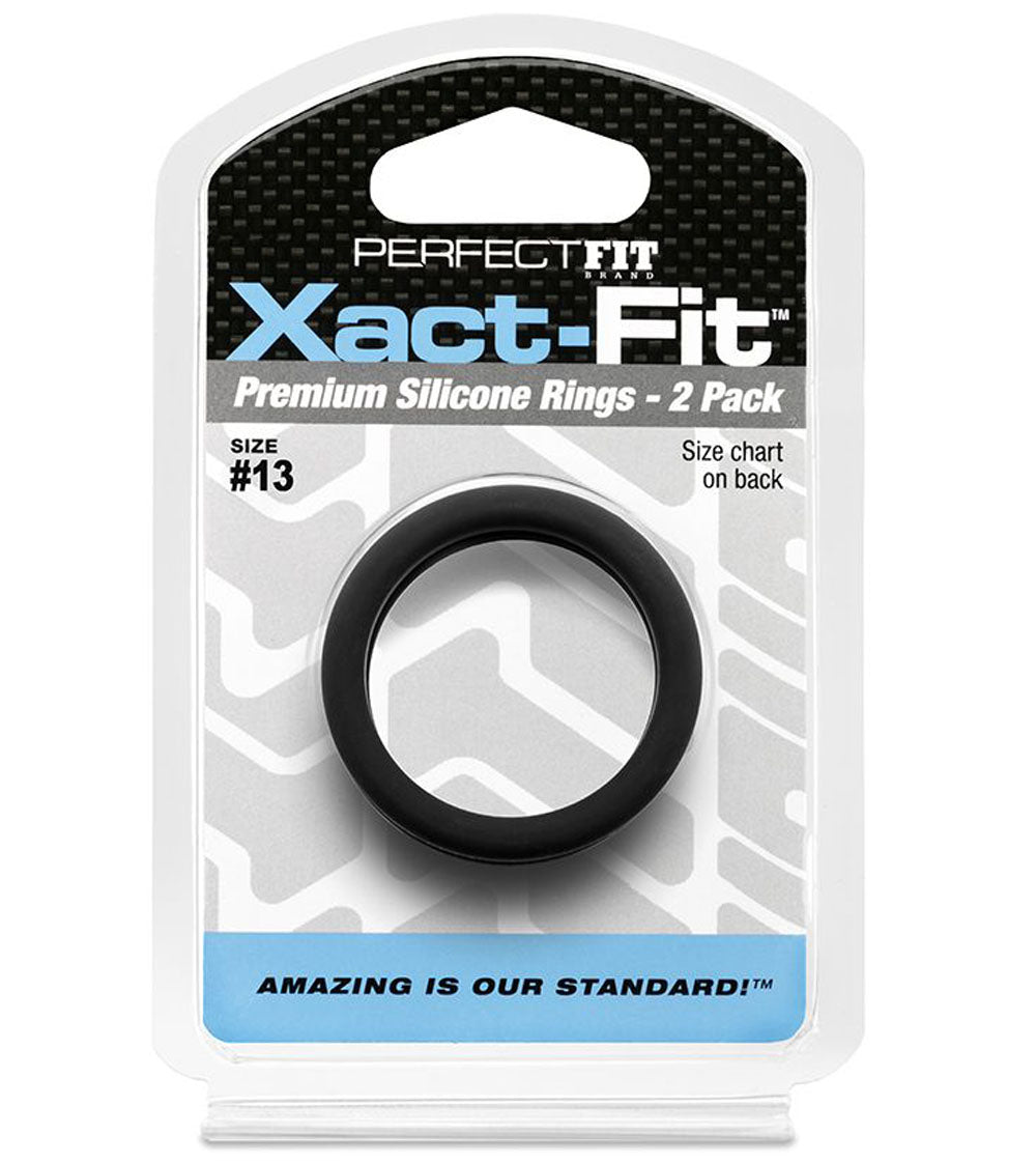 Xact Fit Size 13 Silicone Cock Rings 1.3 Inch 2 Pack > Cock Ring > Sets