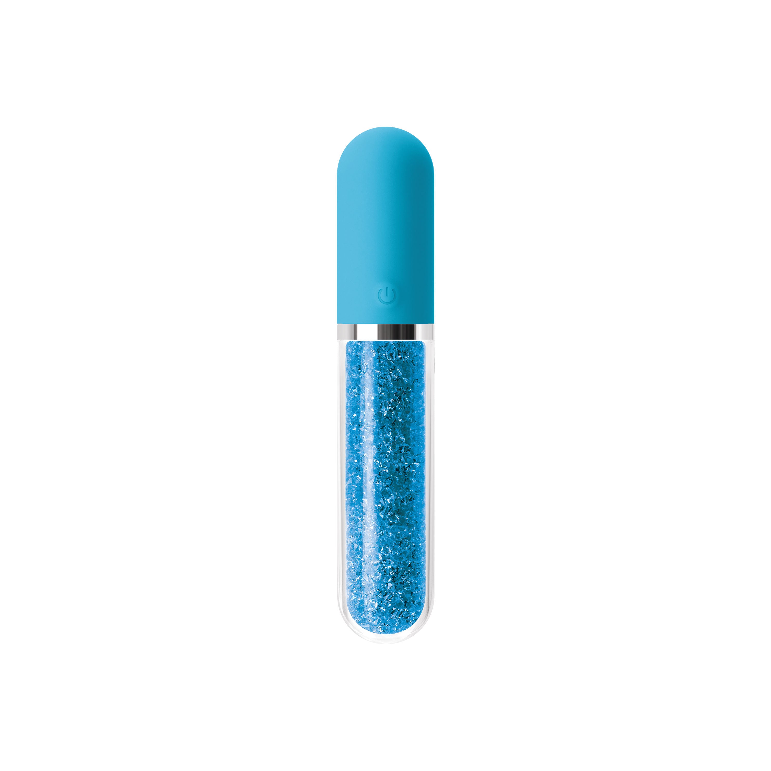 Stardust Black Rechargeable Silicone Body Massager with Crystals Blue Vibrators