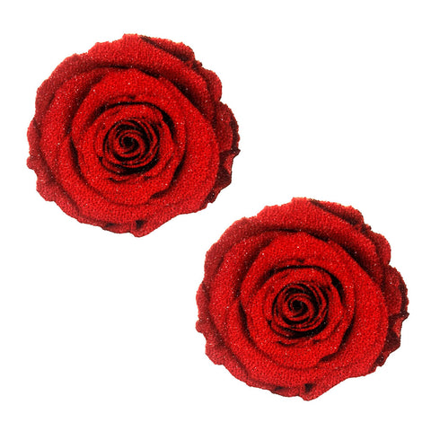 Freaking Awesome Roses Are Red – Glitter Velvet Pasties Red Pasties