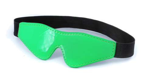 Electra Green Blindfold Adult Erotic Clothing Neoprene Lined Blindfold
