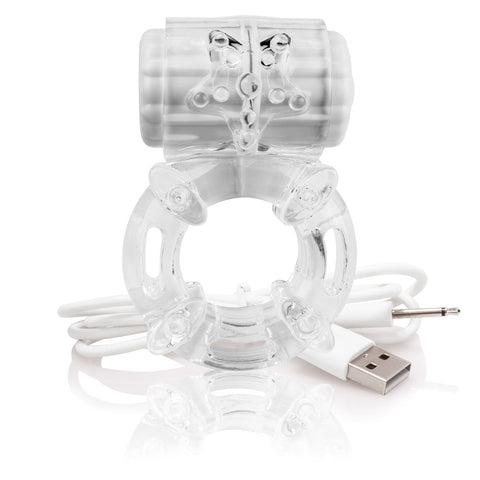 Charged Big O Blue Stretchy Cock Ring for Enhanced Pleasure Clear Cock Rings Vibrating