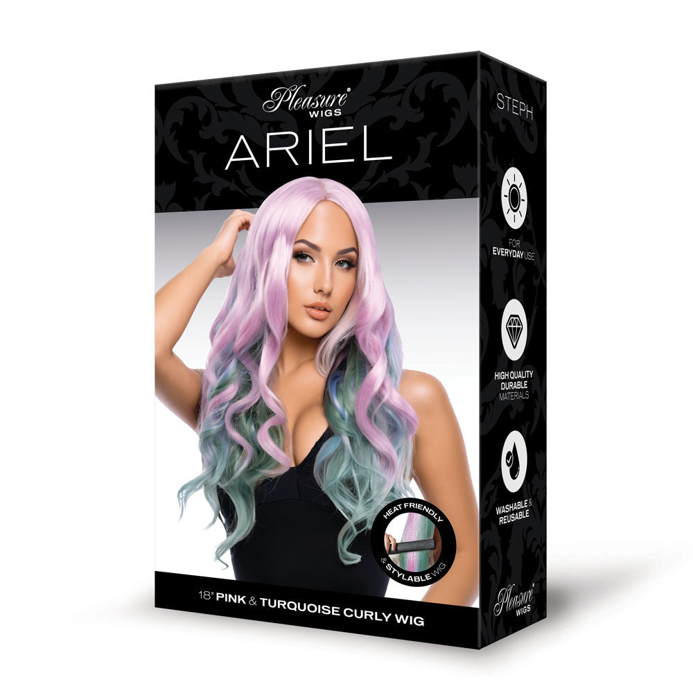 Ariel Premium Stylable Wig Pink Turquoise for Adult Intimacy Multi Wigs