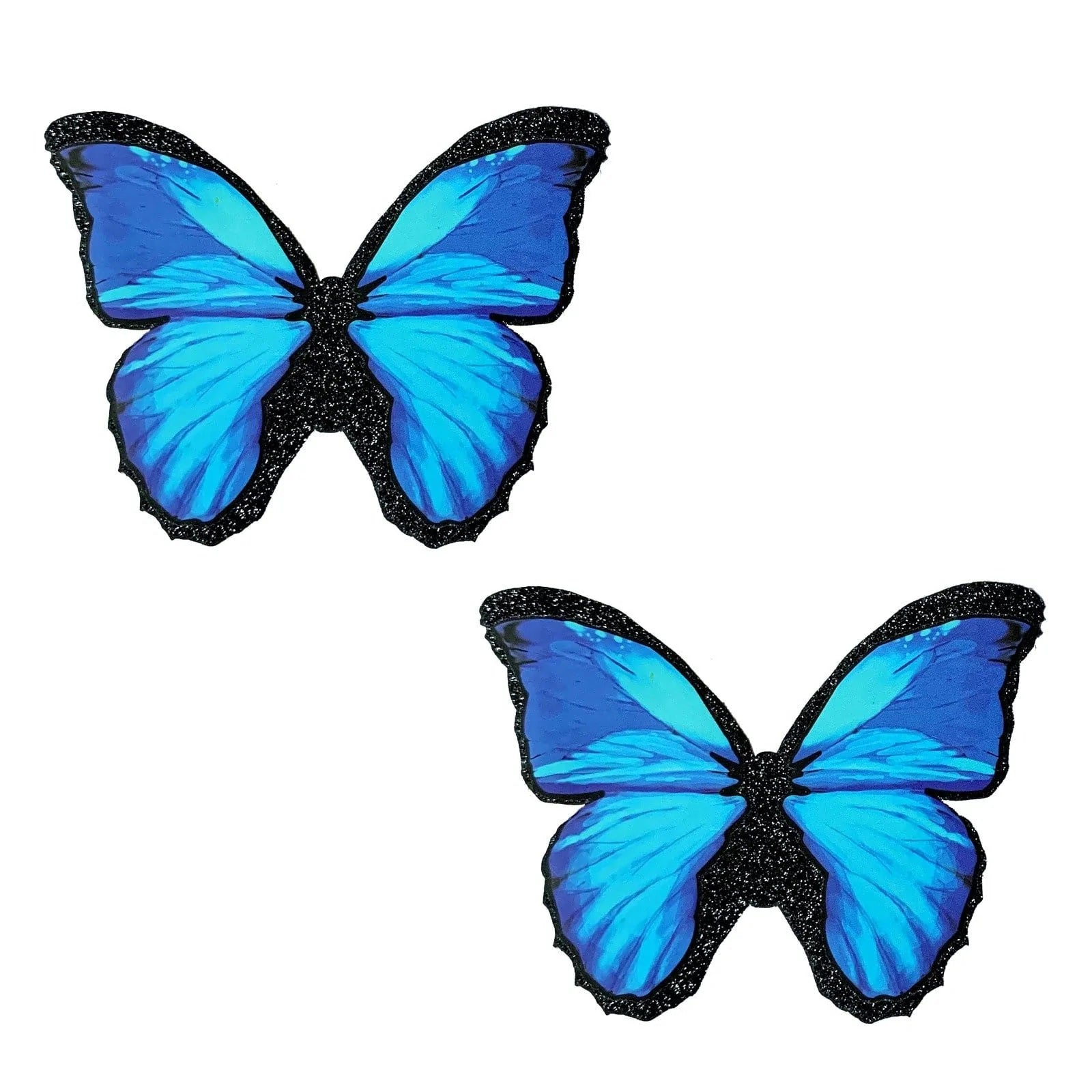 Blue Black Glitter Butterfly Nipple Cover Pasties Secondary image