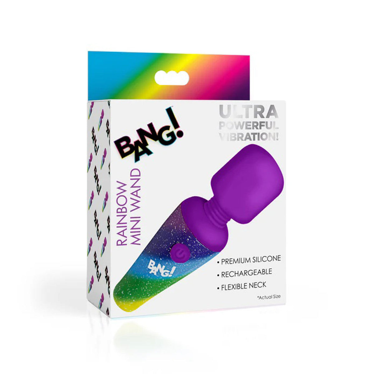 Rainbow Mini Wand Vibrator with 3 Speeds and Flexible Neck > Sex Toys > Mini Massagers