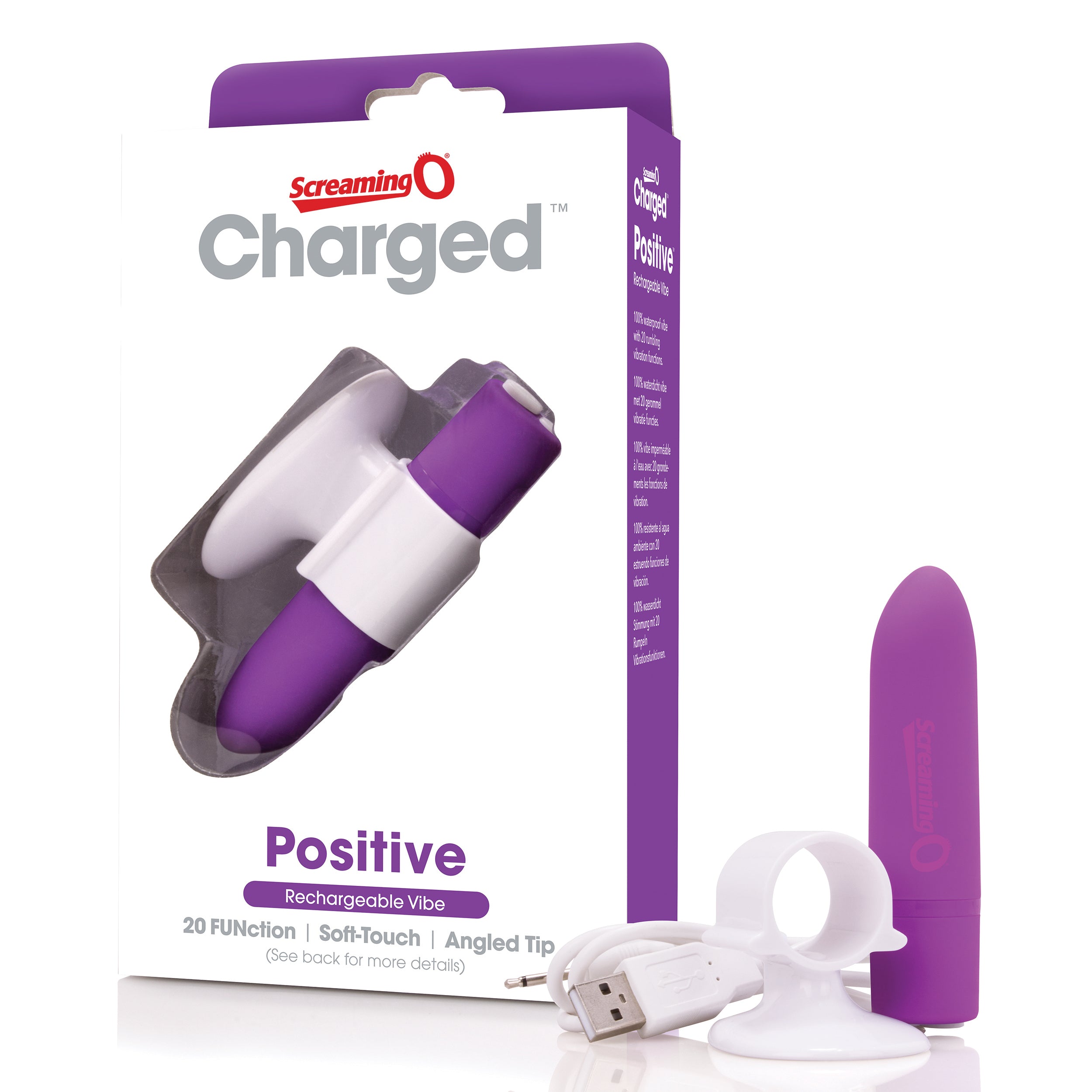Charged Positive Rechargeable Bullet Vibrator with Strawberry Flavor BULLETS