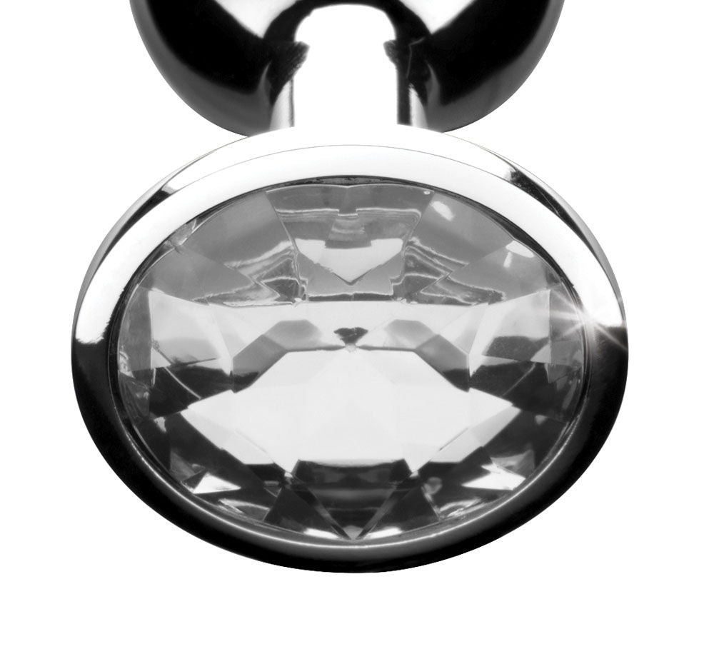 Clear Medium Gem Anal Plug with Tapered Shape and Crystal Base > Anal Range > Jewel Butt Plugs