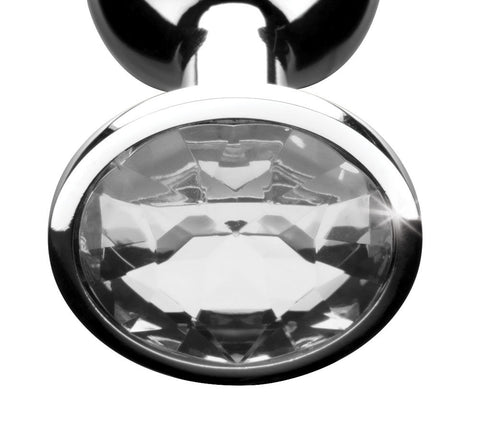 Clear Medium Gem Anal Plug with Tapered Shape and Crystal Base > Anal Range > Jewel Butt Plugs