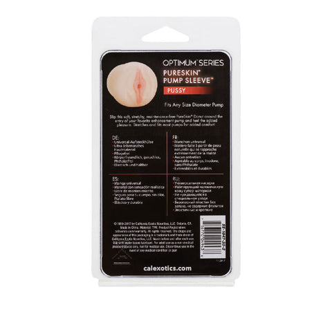 Pure Skin Pussy Pump Sleeve Comfortable Tight Fit Masturbator Strokers - Manual
