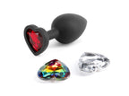 Glams Xchange Heart Small (Interchangeable Heart Gems) – Small Silicone Butt Plug > Anal Range > Jewel Butt Plugs