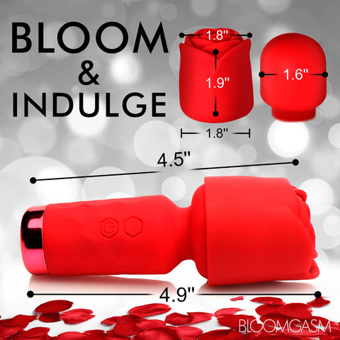 Xr Bloomgasm Rose Petite Mini Wand Vibrator Rechargeable Rose Stimulators
