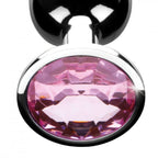 Booty Sparks Pink Gem Medium Aluminium 3.2" Anal Plug > Anal Range > Jewel Butt Plugs