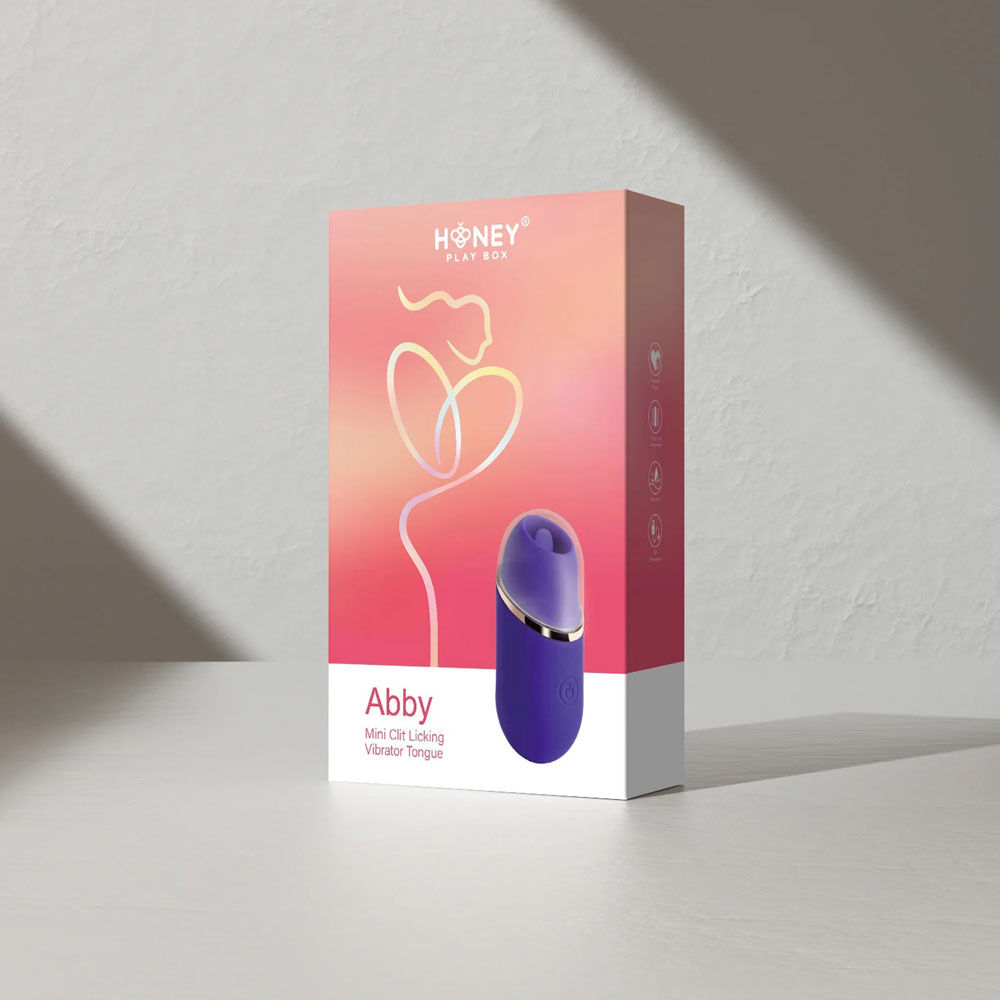 Abby Mini Clit Licking Vibrator Tongue Sex Toy Purple STIMULATORS