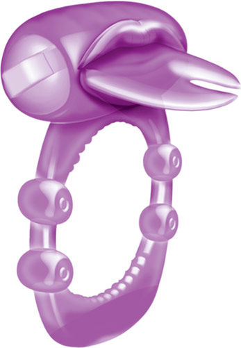 Xtreme Vibes Forked Tongue Vibrating Cock Ring Magenta Cock Rings Vibrating