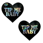 Tip Me Baby Smart NFC Holographic Heart Pasties > Clothes > Pasties