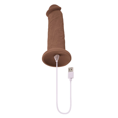 7 Inch Girthy Suction Cup Vibrating Dong with 10 Speeds Dongs Realistic