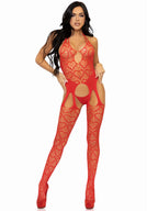 Leg Avenue Net Suspender Body (Red) – Lingerie > Clothes > Bodies and Playsuits