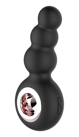 Gender Fluid Quiver Anal Ring Vibrator Black Silicone Toy Butt Plugs - Vibrating