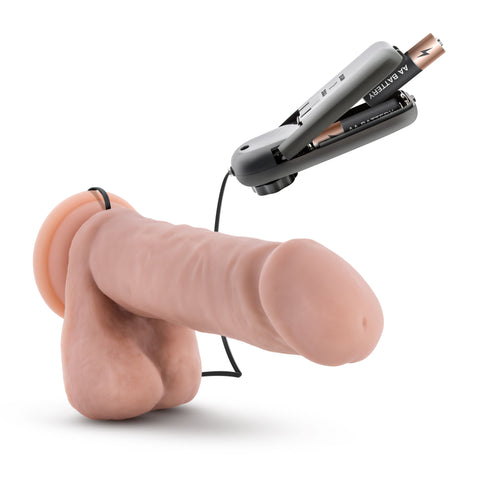 Coverboy The Goalie Vanilla Realistic Vibrating Dong Toy 8 Inch DONGS Vibrating