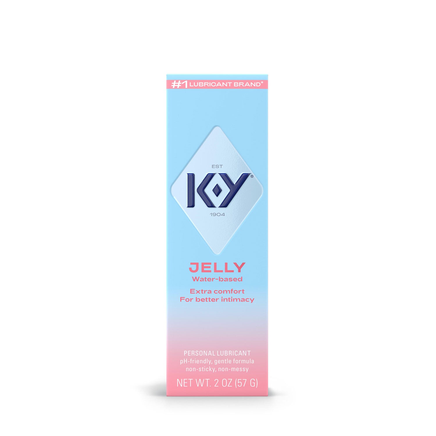 KY Jelly Water-Based Personal Lubricant Tube 2 Fl Oz Cream Water Based Lube