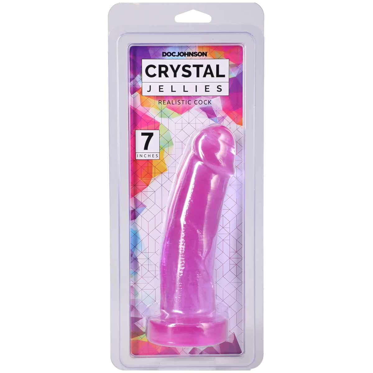 Crystal Jellies 7 Inch Realistic Cock Purple > Vibrators > Realistic Vibrators