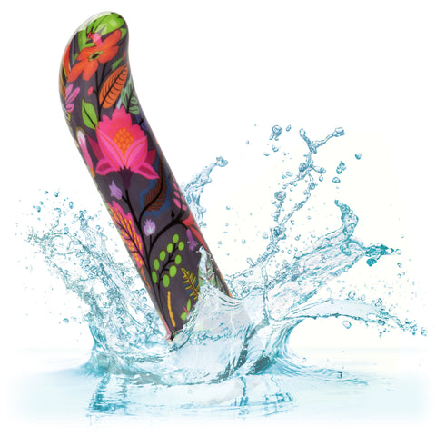 Naughty Bits Lil' Fucker Mini G-Spot Vibrator 4.25 Inch Waterproof with Floral Design BULLETS