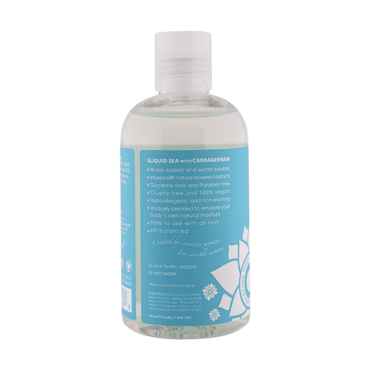 Naturals Sea Water-Based Intimate Lubricant with Seaweed Extract 8.5 Fl Oz Water Based Lube