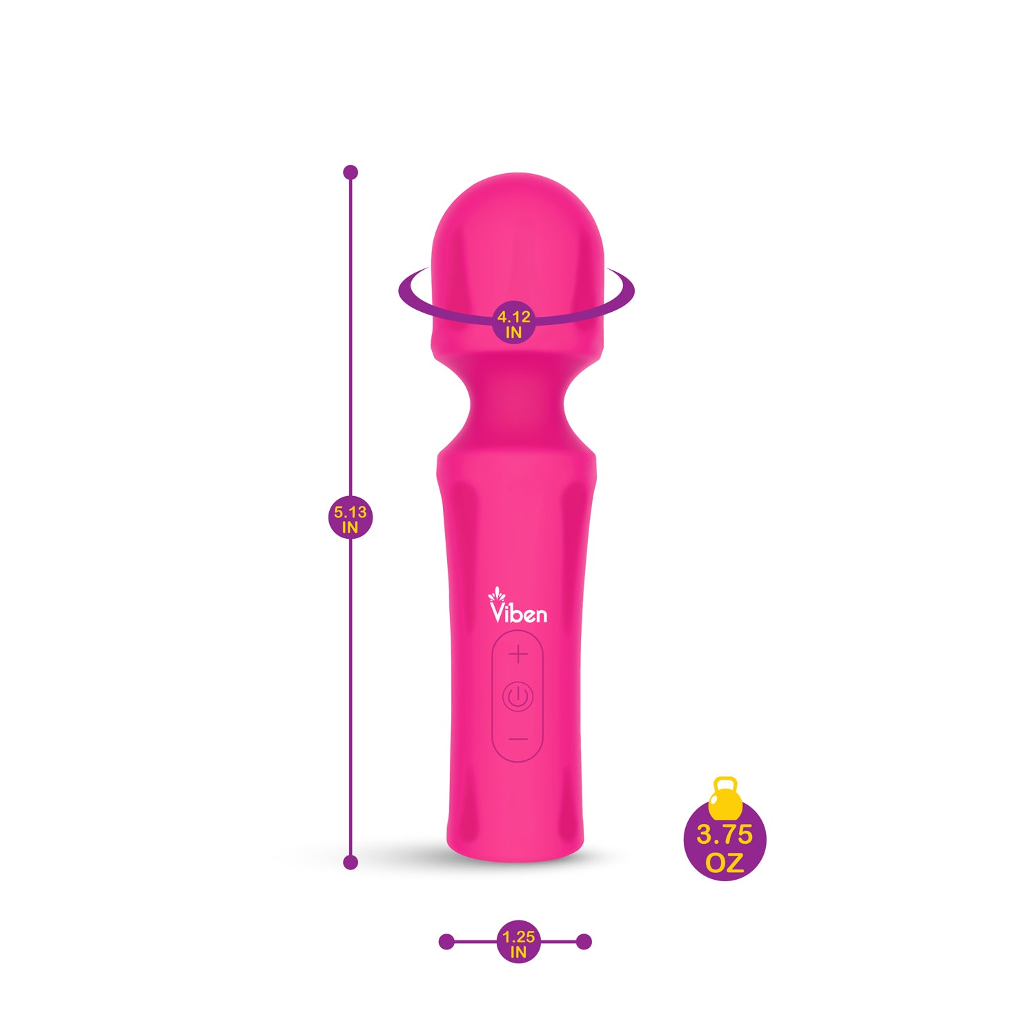 Viben Mighty Muse Massager Hot Pink Electric Massager