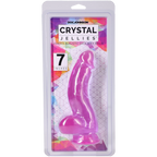 Crystal Jellies Curved Realistic Cock 7 Inch Phthalate-Free Dildo Purple > Dildos > Realistic Dildos